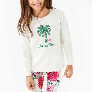 NWT Lilly Pulitzer girls mini ballad sweatshirt deck the Palms size small